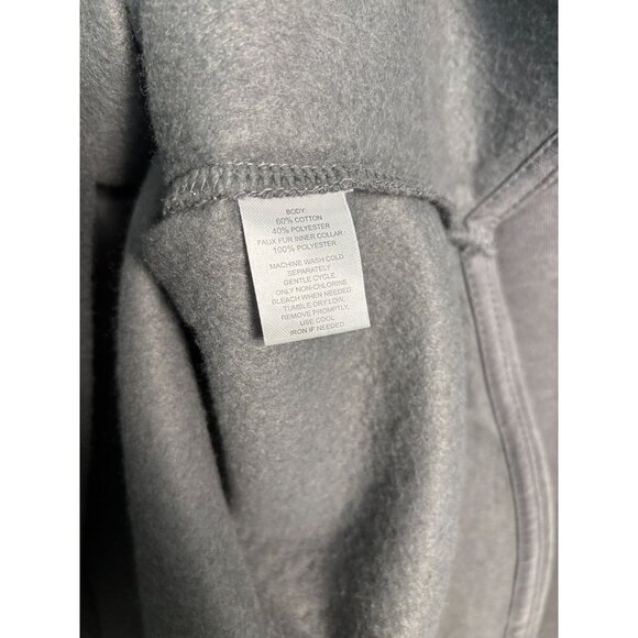 Planet Heart Women's Trendy Plus Size Quarter-Snap Fleece Sweater 2X Gray NWT's - Picture 7 of 8